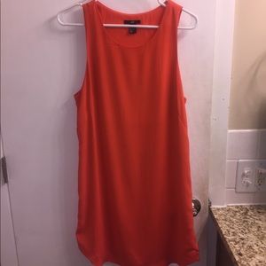 Coral-red/orange sheath dress